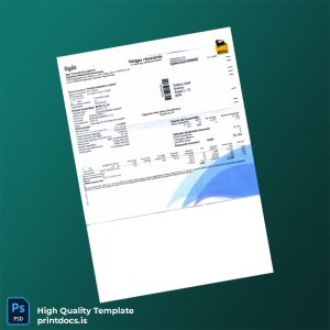 Hungary TIG Z Zrt Editable Utility Bill Template in Word and PDF formats