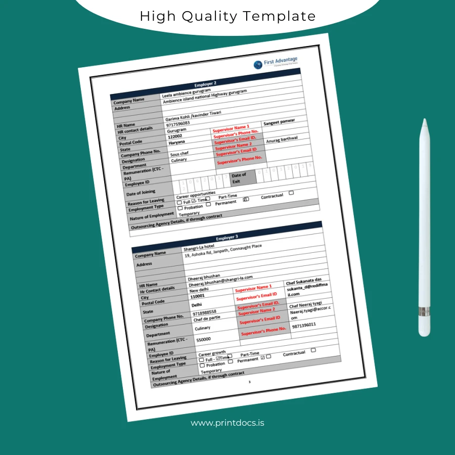 Printable India JW Marriott New Delhi Aerocity Employment Verification Letter Template in Word and PDF formats page 3 Image Preview - PrintDocs