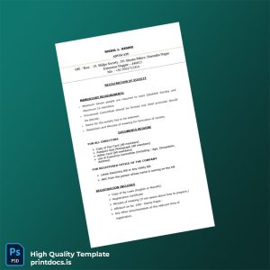 India Advocate Editable Society Registration Document Template in Word and PDF formats