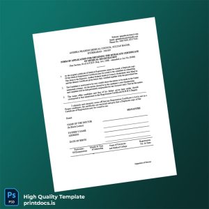 Printable India Andhra Pradesh Medical Council Duplicate Medical Registration Certificate Template (Word & PDF) Image Preview - PrintDocs