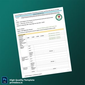 Printable India CERSAI CKYC FI Registration Form Template (Word & PDF) Image Preview - PrintDocs