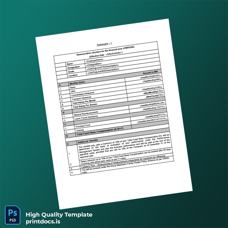 Printable India CRISIL Ltd Employment Verification Letter Template in Word and PDF formats page 5 Image Preview - PrintDocs