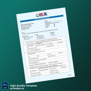 Printable India Client Registration Form Template (Word & PDF) Image Preview - PrintDocs