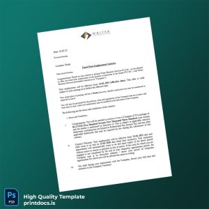 Printable India FTC Employment Verification Letter Template (Word & PDF) Image Preview - PrintDocs