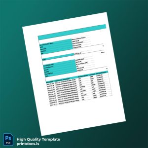 India Finvu Bank Statement Template in Word and PDF formats