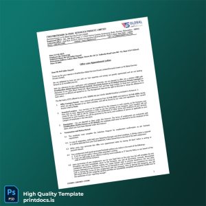 Printable India FirstMeridian Global Services Private Limited Employment Verification Letter Template (Word & PDF) Image Preview - PrintDocs