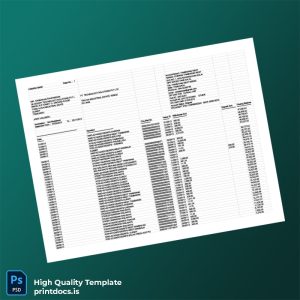 India Gannara Bank Statement Template in Word and PDF formats