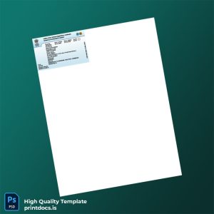 Printable India Government Vehicle Registration Certificate Template (Word & PDF) Image Preview