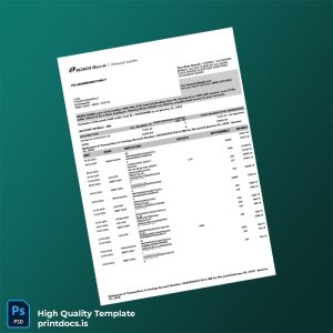 India ICICI Bank Statement Template in Word and PDF formats