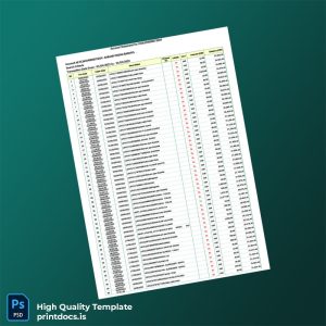 India IDBI Bank Statement Template in Word and PDF formats