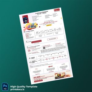 India IDFC FIRST Bank Editable Bank Statement Template in Word and PDF formats