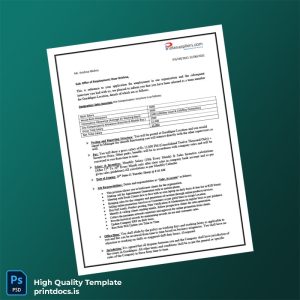 Printable India Ideaspromo Solutions Employment Verification Letter Template (Word & PDF) Image Preview - PrintDocs