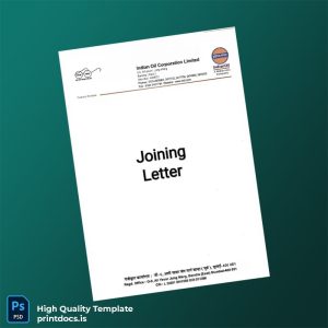 Printable India Indian Oil Corporation LTD Joining Letter Template (Word & PDF) Image Preview - PrintDocs