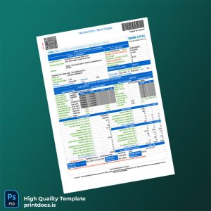 India JUSCO Editable Utility Bill Template in Word and PDF formats