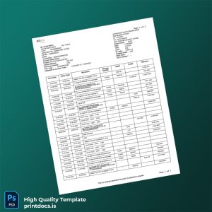 India Jharkhand Rajya Gramin Bank Statement Template in Word and PDF formats