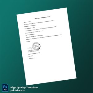 Printable India KANAVUKOODAM ARCHITECTS Employment Verification Letter Template (Word & PDF) Image Preview - PrintDocs