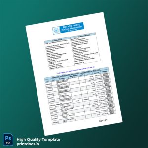 India KK Bank Statement Template in Word and PDF formats