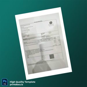 India Mantri Propiedades Private Limited Editable Utility Bill Template in Word and PDF formats