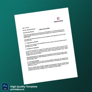 Printable India NetAmbit Employment Verification Letter Template (Word & PDF) Image Preview - PrintDocs