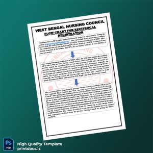 Printable India Nursing Council Registration Certificate Template (Word & PDF) Image Preview - PrintDocs