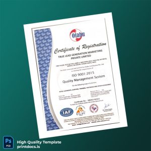 Printable India Otabu Certification Pvt Ltd Registration Certificate Template (Word & PDF) Image Preview - PrintDocs