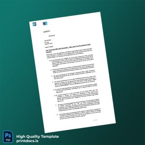 Printable India Paytm Employment Verification Letter Template (Word & PDF) Image Preview - PrintDocs