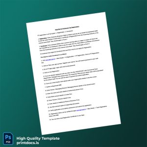 Printable India Profession Tax Registration Guide Template (Word & PDF) Image Preview - PrintDocs