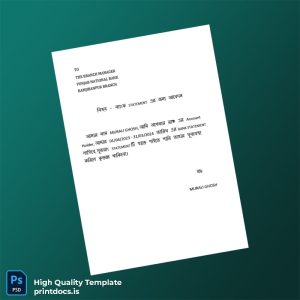 India Punjab National Bank Bank Statement Template in Word and PDF formats