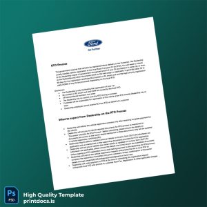 Printable India RTO Road Transport Office Registration Certificate Template (Word & PDF) Image Preview - PrintDocs