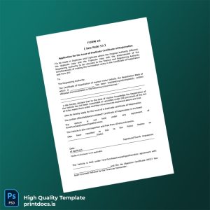 Printable India Registration Certificate Template (Word & PDF) Image Preview