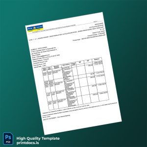 India SBCHQ Bank Statement Template in Word and PDF formats