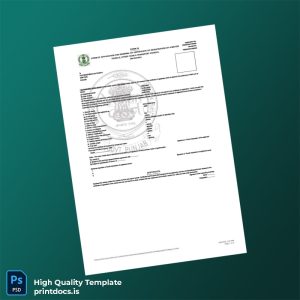 Printable India SDM Tapa Registration Certificate Template (Word & PDF) Image Preview - PrintDocs