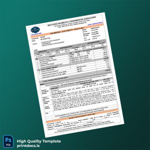 India SKYCOUT RESIDENTS CONDOMINIUM ASSOCIATION Editable Electricity Bill Template in Word and PDF formats