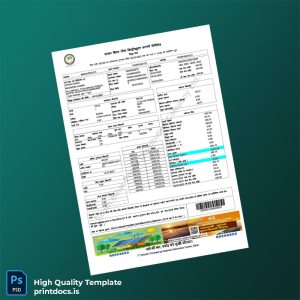 India South Bihar Power Distribution Company Ltd Editable Utility Bill Template in Word and PDF formats