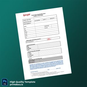 Printable India SpiceJet Business Registration Certificate Template (Word & PDF) Image Preview - PrintDocs