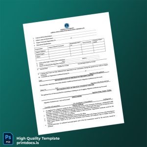 Printable India Tezpur University Migration Certificate Application Form Template (Word & PDF) Image Preview - PrintDocs