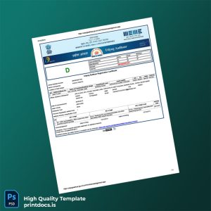 Printable India Udyog Aadhaar Registration Certificate Template (Word & PDF) Image Preview