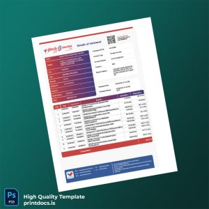India Union Bank Statement Template in Word and PDF formats