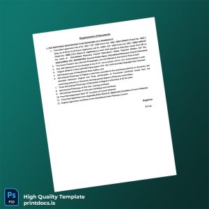 Printable India Uttarakhand Pharmacy Council Registration Certificate Template (Word & PDF) Image Preview - PrintDocs