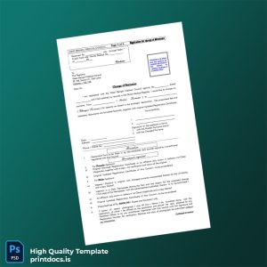 Printable India West Bengal Medical Council Application for Change of Surname Template (Word & PDF) Image Preview - PrintDocs