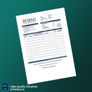 Indonesia Bank Statement Template in Word and PDF formats