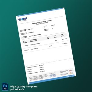 Indonesia Bank Woori Saudara Account Statement Template in Word and PDF formats
