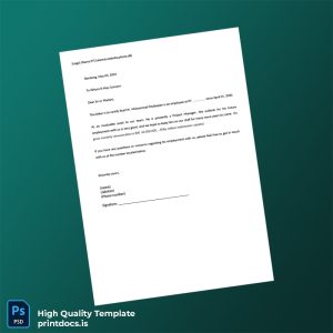 Printable Indonesia PT Employment Verification Letter Template (Word & PDF) Image Preview - PrintDocs