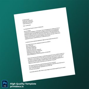 Printable Ireland Employment Permit Employment Verification Letter Template (Word & PDF) Image Preview - PrintDocs