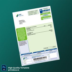 Ireland SSE Airtricity Editable Utility Bill Template in Word and PDF formats