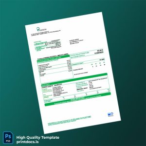 Italy Edison Energia S P A Editable Utility Bill Template in Word and PDF formats