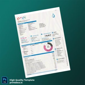 Italy Enel Energia Editable Utility Bill Template in Word and PDF formats