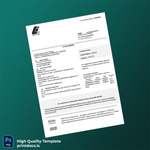 Italy LINEA PIU S P A Editable Utility Bill Template in Word and PDF formats