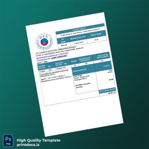 Kazakhstan Editable Water Bill Template in Word and PDF formats