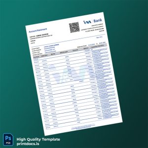 Kenya I M Bank Statement Template in Word and PDF formats